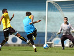 O treino na manh desta segunda-feira foi leve