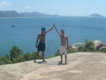 Barra da Lagoa - Florianpolis - A caminho das piscinas naturais. Em 20 de Fevereiro 2010. - Jane, de Tramanda - RS -