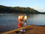 Sapeko, Diogo, Benhur e Bala Soft no balnerio Londero, Municpio de Dr.Maurcio Cardoso, no Rio Uruguai