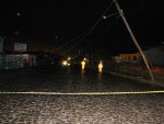 Em Santa Maria, a chuva derrubou postes, rvores e deixou moradores sem luz