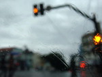 Em Chapec a chuva caiu forte no incio da manh