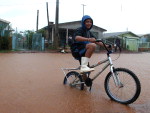 Em Chapec andar de bicicleta parecia pedalinho