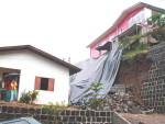 Muro desabou em Concrdia por causa das chuvas
