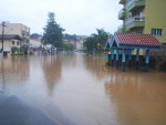 Centro de Videira embaixo d'agua