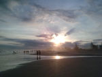 Belo entardecer na Praia de Campo Bom, em Jaguaruna, sul de Santa Catarina. - Rafael Ribeiro, de Laguna - SC -