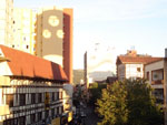 Sombra da torre da igreja Matriz.