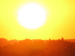 Por do Sol na varanda da minha casa no centro de Cachoeira do Sul, vero 2010