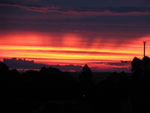 Por do sol em pelo vero 2010 da janela da minha casa no centro de Cachoeira do Sul
