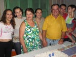 Maria com seus filhos e neto no seu aniversario,Priscila,Rosilei,Patricia,Josu,Luiz Felipe,e seu esposo Delamar