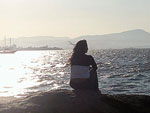 A Beiramar de Florianpolis...com todo o encanto do pr-do-sol