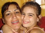 Vera Lucia Bittencourt: eu e minha filha Paola Cristina Montibeller