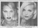 Na matria 95. Na foto, a semelhana com a modelo alem Nadja Auermann, a top mais requisitada das passarelas europias na poca
