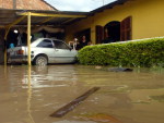 Os estragos em So Jos, na Grande Florianpolis, eram evidentes