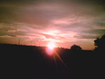 Pr do sol, na praia do Laranjal