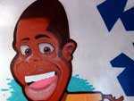 Bar Maria da Toca, em Caxias, exibe caricatura do atacante Robinho