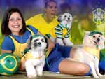 Patricia Rigobelo Chaud com Chaud, Meg, Pitty e Mel na torcida organizada pelo Brasil: &quot;que venha o Hexa! Mais uma estrela para os nossos coraes!&quot;