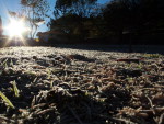 Frio na Serra catarinense. Em So Joaquim, houve formao de geada