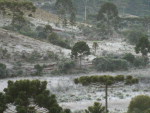Frio na Serra catarinense. Em So Joaquim, houve formao de geada