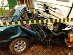 Acidente deixou o fluxo lento na via