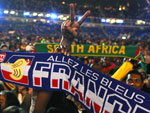 Franceses e sul-africanos em Soweto