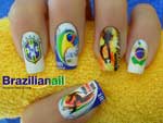 As mquinas de decorao digital da Brazilianail oferecem desenhos referentes ao Brasil na Copa do Mundo para as vaidosas exibirem sua torcida nas mos