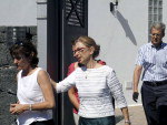 Pilar del Ro, viva de Saramago, em seu velrio, na Espanha
