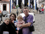 Diamantina, Minas Gerais - Simone, Humberto, Danielle e Camille Pasold, de Blumenau, em junho de 2010.