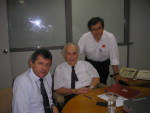 Jos Francisco Rangel, prof. Roberto Hukai (USP) e Eliezer Batista