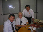 José Francisco Rangel, prof. Roberto Hukai (USP) e Eliezer Batista