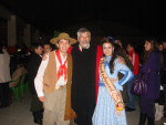 Ciro Winck acompanhado de Murilo Andrade e Luana Dias, durante o 25 Carijo da Cano Gacha, em Palmeira das Misses