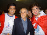 Candidato Rafael Dalcin, do PDT, com Brizola