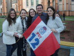 Candidato Telmo Kist, do PDT, com a famlia
