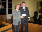 Ricardo Canabarro,premiando o Rotary Club