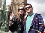 Londres, Inglaterra - Gabriella Duarte e Paulo Rosa, de Blumenau, em maio de 2010.
