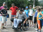 Basquete durante palestra em escola