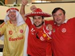 A festa comeou j no saguo do hotel