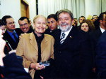  Ana Amlia com presidente Luiz Incio Lula da Silva, em viagem presidencial ao exterior