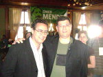 Marcos Monteiro com escritor Augusto Cury no dia da filiao de Marina Silva ao PV