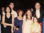 Montserrat na formatura em Direito com a filha Mariama e familiares