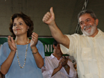 Dilma Rousseff com o presidente Lula