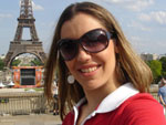 Juliana Scheer esteve em Paris, torcendo para o time do corao
