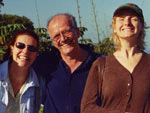 Jos e Liz (de marrom) em visita a Florianpolis com Claucia e sua filha caula, Manuela (de vermelho)