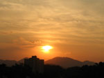 Pr do sol em Blumenau.