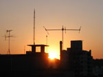 Pr do sol em Blumenau.