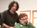 Diretor Vicente Moreno e o ator Marcos Contreras durante ensaio
