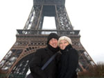 Paris, Fran�a - Patricia Andr�ia Heck e Rog�rio Cristofolini, de Blumenau, em fevereiro de 2010.