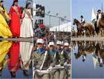 Tradicionalistas e militares participaram do desfile da Semana Farroupilha, na Capital, nesta segunda-feira, 20/09 