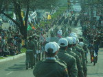 Militares participaram do desfile da Semana Farroupilha, em Santa Maria, nesta segunda-feira, 20/09 