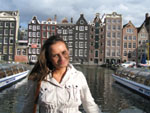 Amsterd, Holanda - Patricia Cipriani Henriques, de Blumenau, em setembro de 2009.
