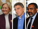 Os candidatos ao Senado Ana Amlia Lemos, Germano Rigotto e Paulo Paim